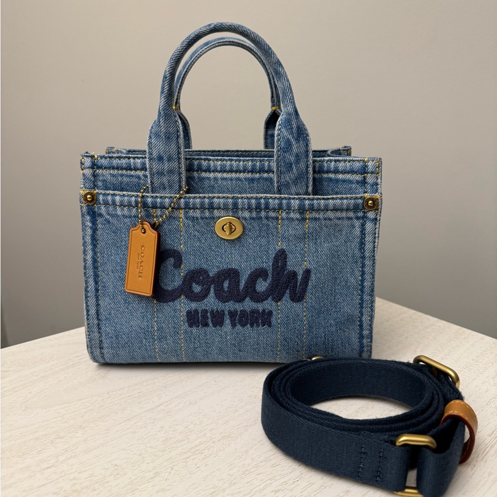 Coach Denim Cargo Tote 20 Bag